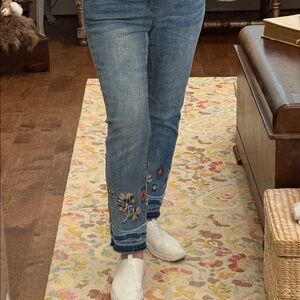 Coldwater Creek Light Blue Embroidered Jeans
